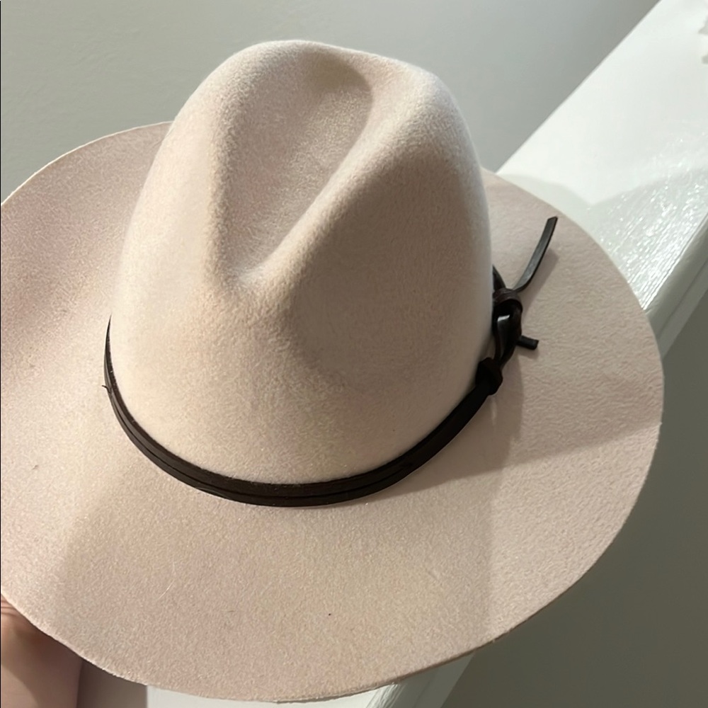 Elegant Cream-Light Pink Fedora Hat